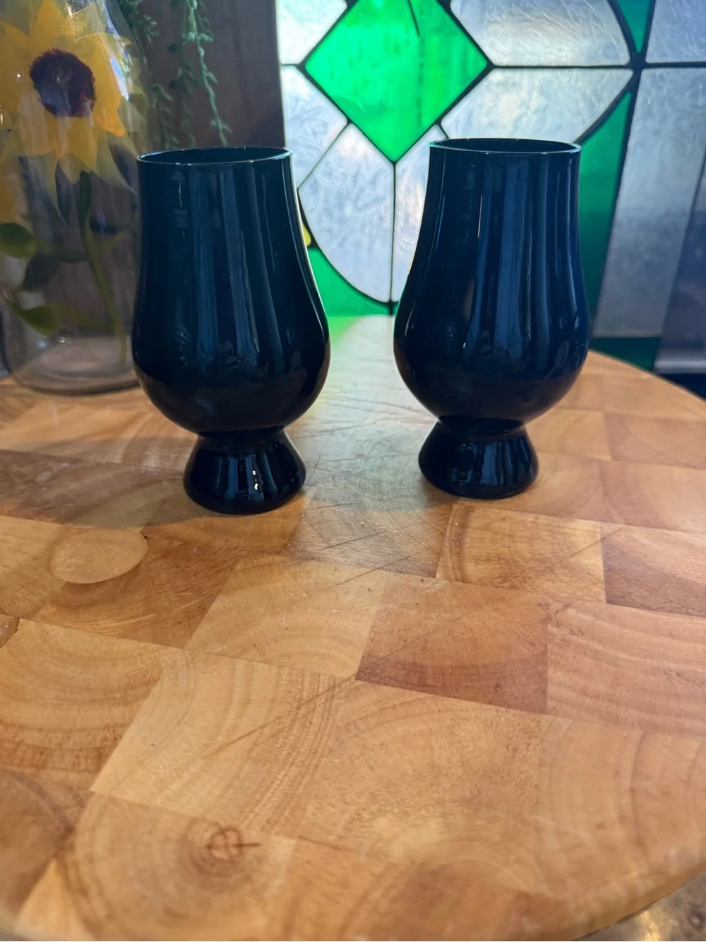 Pair of Signed Glencairn Black Blind-Tasting Whisky Glasses